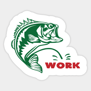 Pee on work Bass Sticker